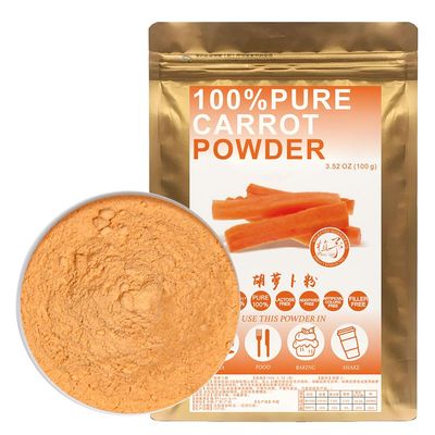 100% Natural Pure Carrot Powder 100g/3.52oz  Natural Food Coloring, Great for Baking, Juices, Smoothies, Shakes, and Drinks.
