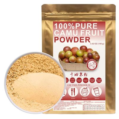 100% Natural Pure Camu Fruit Powder 100g/3.52oz Camu Camu Powder For Smoothies, Shakes, Baking & Drinks,Tea | Free from Preservatives | Fresh Freeze-Dried Berries Source | No GMOs