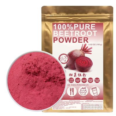 100% Natural Pure Beetroot Powder 100g/3.52oz Beetroot Dried Powder for Smoothies, Shakes, Baking & Drinks,| Free from Preservatives, No Added Sugar