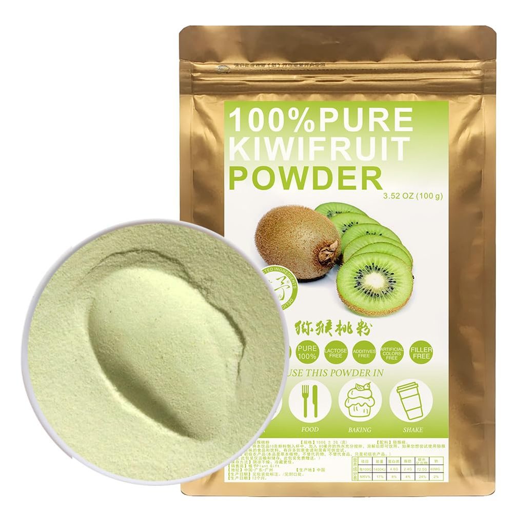 100% Natural Pure Kiwifruit Powder 100g/3.52oz  Kiwifruit Powder for Smoothies, Shakes, Baking & Drinks,| Free from Preservatives, No Added Sugar