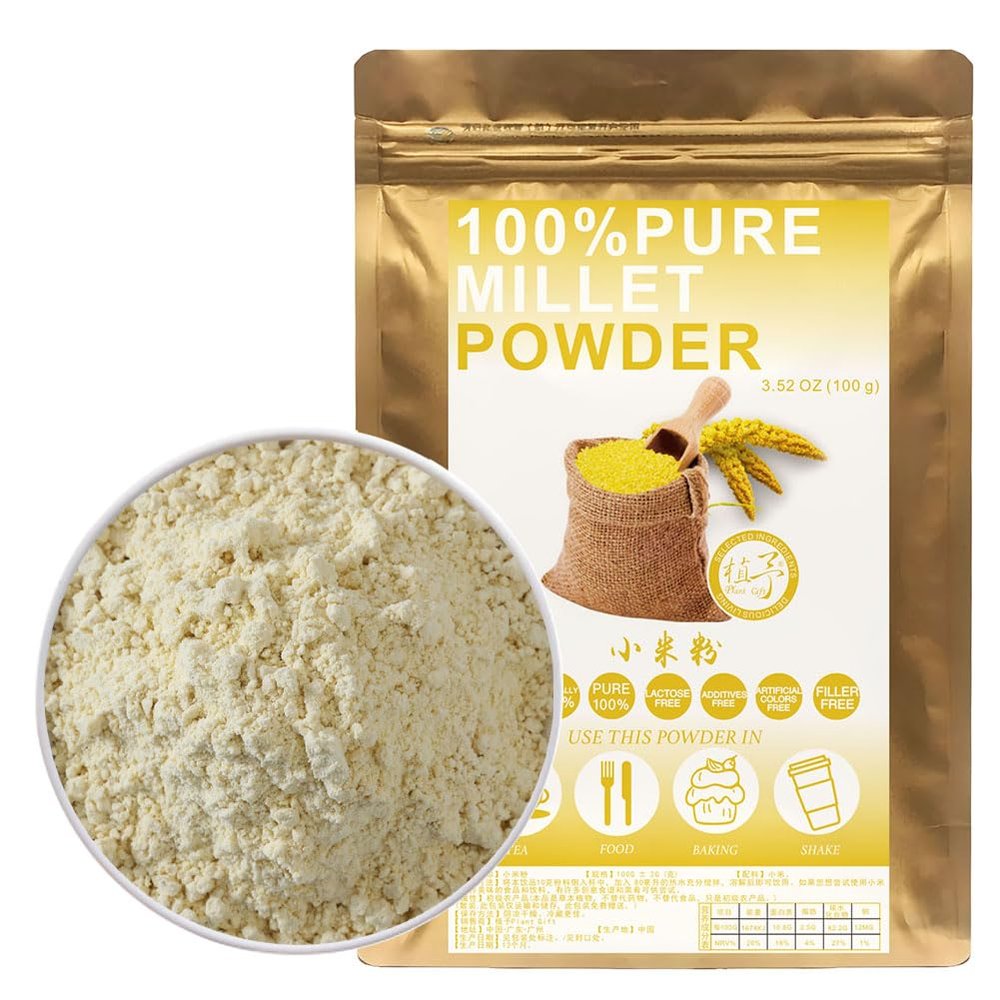 100% Natural Pure Millet Powder 100g/3.52oz  Millet Flour For Cooking Baking Recipes & Drinks,| Free from Preservatives, No Added Sugar