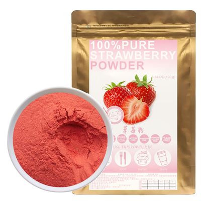 100% Pure Strawberry powder 100g/3.52oz Natural Freeze Strawberry Juice Flour | Strawberry Powder for Smoothies, Shakes, Baking & Drinks,| Free from Preservatives | Vegan, Gluten-Free.