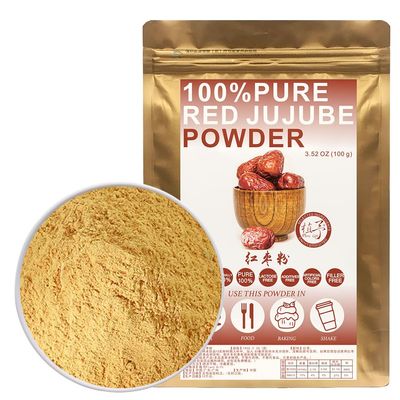 100% Natural Pure Jujube Powder 100g/3.52oz Cooked Red Dates Powder for Smoothies, Shakes, Baking & Drinks,Tea | Free from Preservatives, Easy to Use Chinese Date