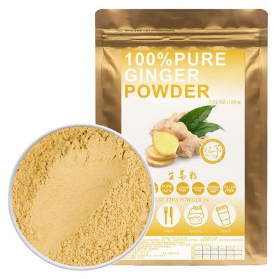100% Natural Pure Ginger Powder 100g/3.52oz  Great Flavor and Highly Aromatic, Fine Loose Powder for Better Mixing without Settling, Best for Cooking, Baking, Tea & More Free, from Preservatives