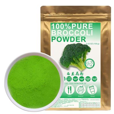 100% Natural Pure Broccoli Powder 100g/3.52oz   for Smoothies, Shakes, Baking & Drinks,| Free from Preservatives, No Added Sugar