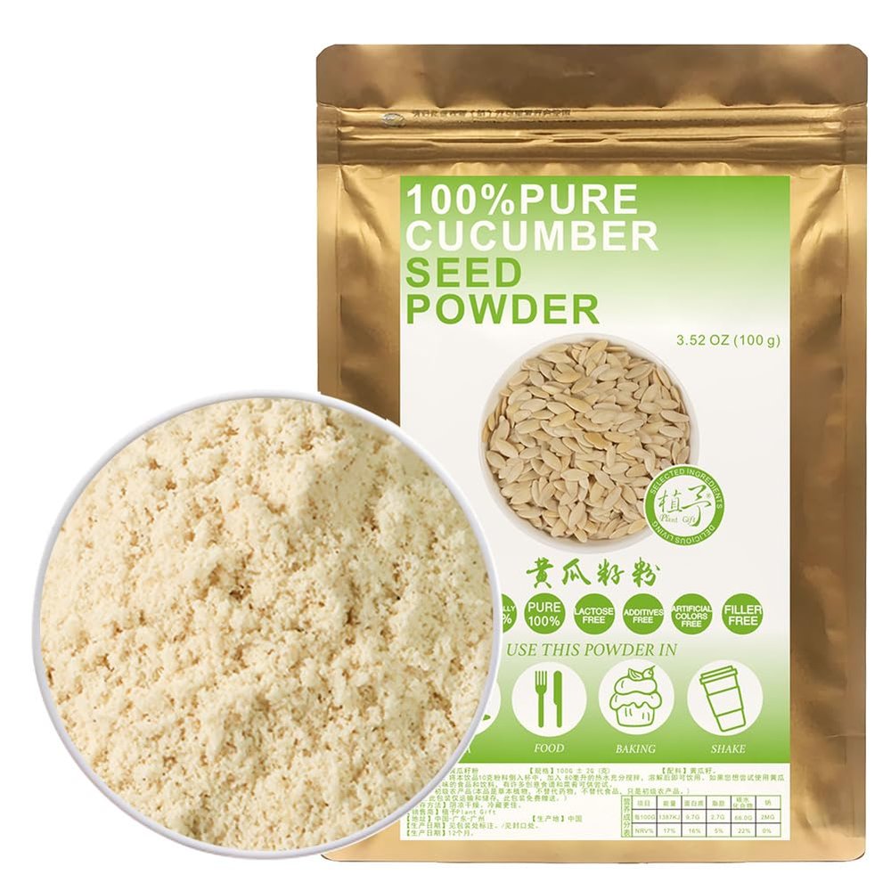 100% Natural Pure Cucumber Seed Powder 100g/3.52oz  Cucumber seed kernels For Smoothies, Shakes, Baking & Drinks,Tea | Free from Preservatives