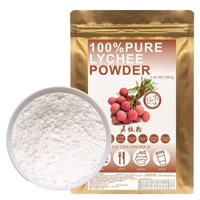 100% Natural Pure Lychee Powder 100g/3.52oz Lychee Powder for Smoothies, Shakes, Baking & Drinks,| Free from Preservatives, Freeze-Dried, No Added Sugar