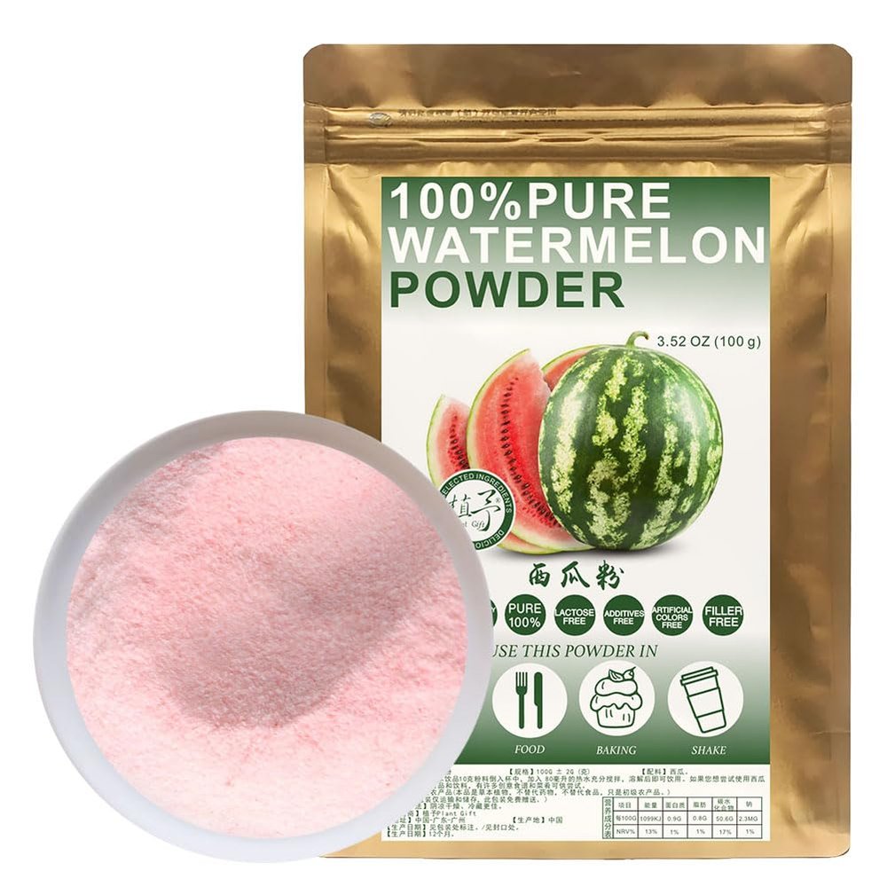 100% Natural Pure Watermelon Powder 100g/3.52oz  Watermelon Fruit Dried Powder for Smoothies, Shakes, Baking & Drinks,| Free from Preservatives, No Added Sugar
