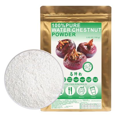 100% Natural Pure Water Chestnut Powder 100g/3.52oz Water Chestnut Flour for Baking & Drinks,| Free from Preservatives, Gourmet, Chef-Inspired Ingredients