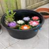 45L Litre Black Heavy Duty Multipurpose Plastic Tub Bucket Planter With Rope Handles Muck Bucket Open-Top Storage Round Utility Tub for Indoor or Outdoor Home Garden - Made In UK (3 QTY, 45 Litre) view 4