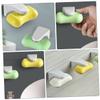 IMIKEYA Magnetic Soap Holder Wall Mount Soap Stand Punch Free Storage Rack White 2pcs Set for Shower and Sink view 3