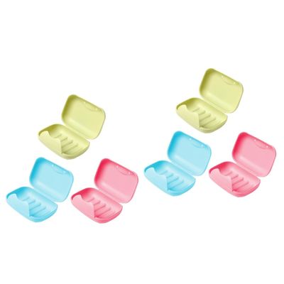 MAGICLULU 6pcs Leakproof Soap Box Cover for Bathroom Large Soap Storage Box for Kitchen and Bathroom Use Random Color