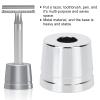 ANKROYU Safety Shaving Holder Base, Shaving Stand Base Wide Opening Alloy Universal Men Shaving Brush Stand for Bathroom Table Shaving Accessory view 3