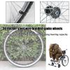 WORDFUN Solid PU Rear Caster, Wheelchair Wheels Replacement Parts, 24" Wheelchair Casters, With Bearing, Load Capacity 150kg, Wheelchair Rear Wheel, Walker Wheels, 2 Pcs view 4