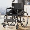24" Solid Wheel Replacement For Wheelchairs Walker, 2 Pcs Rear Wheel For Handicapped Wheelchairs, Replacement Rollator Accessories, Wheelchair Caster Assembly, Wear-resistant view 2