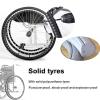24" Solid Wheel Replacement For Wheelchairs Walker, 2 Pcs Rear Wheel For Handicapped Wheelchairs, Replacement Rollator Accessories, Wheelchair Caster Assembly, Wear-resistant view 3