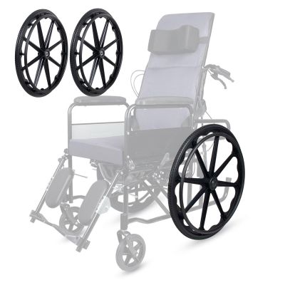 1 Pair Replacement Rear Wheels For Wheelchairs, Tires Wheels Assembly, Lightweight Caster With Polyurethane Tire, Solid PU Caster Assembly, Wheelchair Rear Wheel, With Ball Bearings
