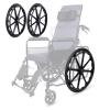 1 Pair Replacement Rear Wheels For Wheelchairs, Tires Wheels Assembly, Lightweight Caster With Polyurethane Tire, Solid PU Caster Assembly, Wheelchair Rear Wheel, With Ball Bearings view 1