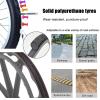 1 Pair Replacement Rear Wheels For Wheelchairs, Tires Wheels Assembly, Lightweight Caster With Polyurethane Tire, Solid PU Caster Assembly, Wheelchair Rear Wheel, With Ball Bearings view 2