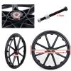 1 Pair Replacement Rear Wheels For Wheelchairs, Tires Wheels Assembly, Lightweight Caster With Polyurethane Tire, Solid PU Caster Assembly, Wheelchair Rear Wheel, With Ball Bearings view 3