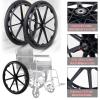 1 Pair Replacement Rear Wheels For Wheelchairs, Tires Wheels Assembly, Lightweight Caster With Polyurethane Tire, Solid PU Caster Assembly, Wheelchair Rear Wheel, With Ball Bearings view 4