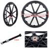 2 Pcs Rear Wheelchair Wheels Replacement, 20in 22in 24in Wheelchair Caster Assembly, Silence, Replacement PartsUniversal Fit, Replacement Wheels For Wheelchair Walkers view 4