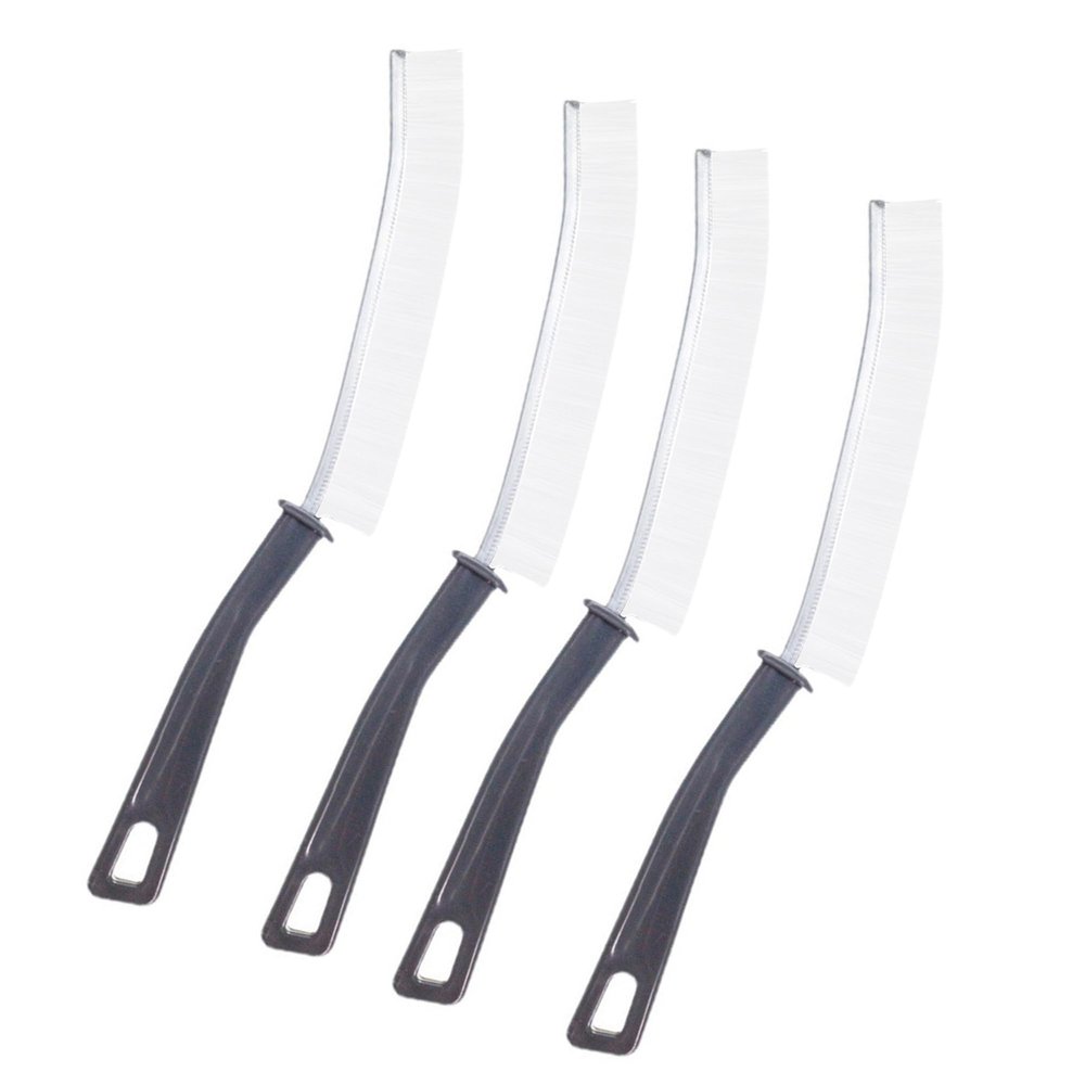 Crevice Cleaning Brush, Gap Cleaning Brush, Bathroom Tile Groove Gap Cleaning Brush, Tiny Window Groove Cleaning Tool, Long Handle Narrow Crevice Detail Scrub Brush, for Home Kitchen (4PCS, White)