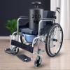 WORDFUN 24" Wheelchair Rear Wheel, 1 Pair Solid Polyurethane Wheel, Puncture Proof Tires Replacement For Manual Wheelchairs Rollators, Wear-resistant AntiSlip Wheel, 1.4cm Screw view 2