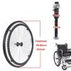 WORDFUN 24" Wheelchair Rear Wheel, 1 Pair Solid Polyurethane Wheel, Puncture Proof Tires Replacement For Manual Wheelchairs Rollators, Wear-resistant AntiSlip Wheel, 1.4cm Screw view 3