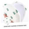Gatuida 4pcs Lovely Mini Sanitary Napkin Pouch Tampon Pad Pouch for Cosmetic Storage Use as Sanitary Towel Holder Nappy Changing Bag view 2