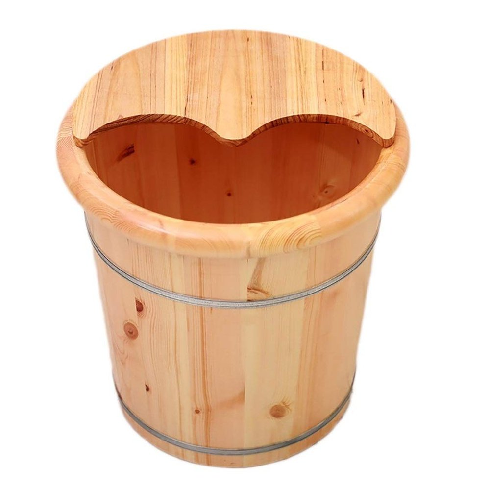 KAMNIK Bucket For Foot Bath,Sauna Accessories Sauna Bucket Water Bucket,Handmade Wooden Footbath Tubs,Foot Relaxing Barrel Decoration Comfortable anniversary