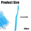 20-Pack Blue Disposable Toothbrushes for Travel - Convenient & Hygienic, Easy-to-Carry Oral Care view 2