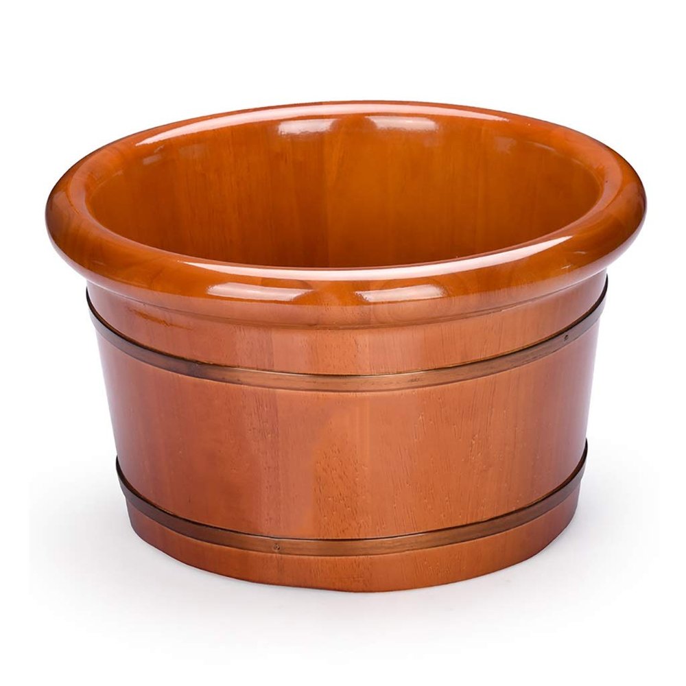 KAMNIK Bucket For Foot Bath,Sauna Accessories Sauna Bucket Water Bucket,Handmade Wooden Footbath Tubs,Foot Relaxing Barrel Decoration Comfortable anniversary