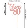 Rsstarxi 12 Pack Cheers to 80 Years Centerpiece Sticks Glitter 80th Birthday Table Toppers Decorations for 80th Birthday Wedding Anniversary Party Decorations Rose Gold view 2