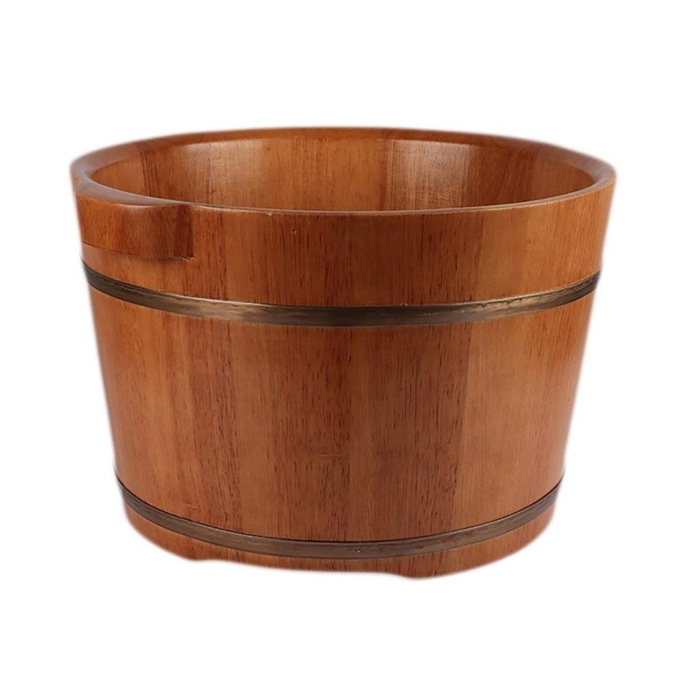 KAMNIK Bucket For Foot Bath,Sauna Accessories Sauna Bucket Water Bucket,Handmade Wooden Footbath Tubs,Foot Relaxing Barrel Decoration Comfortable anniversary