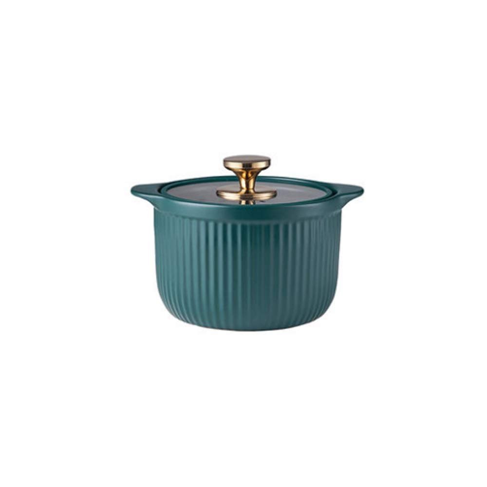SUNMME Simple Glazed Ceramic Casserole Large Capacity Heat-resistant Fire Stew Hot Pot Kitchen Utensils