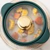 SUNMME Simple Glazed Ceramic Casserole Large Capacity Heat-resistant Fire Stew Hot Pot Kitchen Utensils view 3