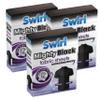 Swirl Black Fabric Sheets for Dark Cloth - Restoring Colors, Travel Wash Compatible, Revive Cloth Colour Run Protection, 3 Pack + Cheeroo Magnet