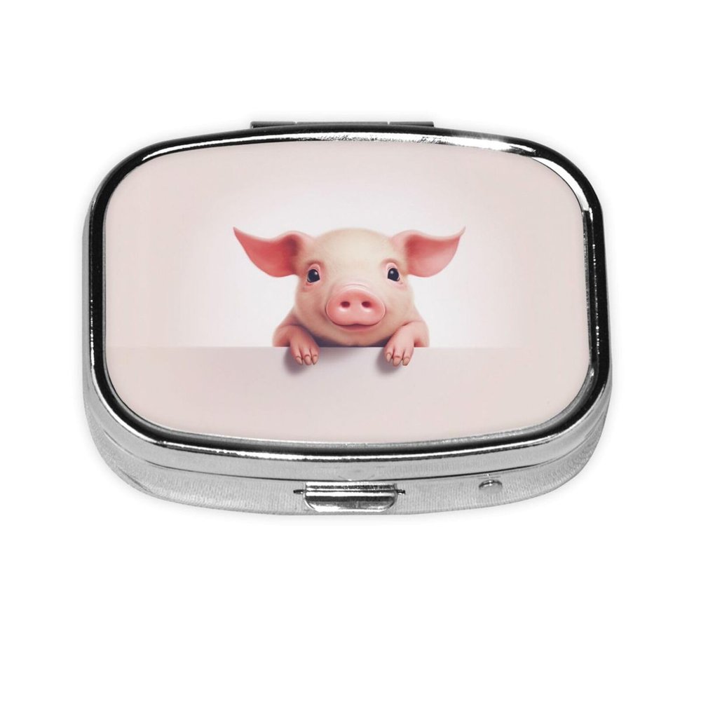 Cute Pig Square Mini Medicine Box, Designed to Be Light and Portable
