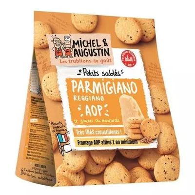 Michel Et Augustin Parmigiano Cheese Salty Shortbreads 100g - Pack of 3