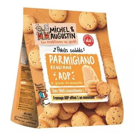 Michel Et Augustin Parmigiano Cheese Salty Shortbreads 100g - Pack of 3