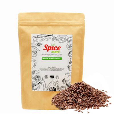 225g | Organic Whole Spices | Ground Spices | Herbs | Seeds | Chilli | Superfoods Soil Association Certified (Organic Brown Linseed)