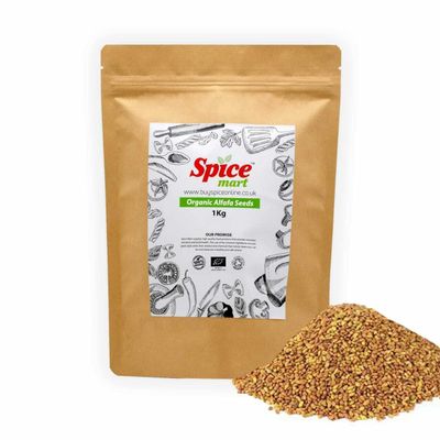 225g | Organic Whole Spices | Ground Spices | Herbs | Seeds | Chilli | Superfoods Soil Association Certified (Organic Alfalfa Seeds)