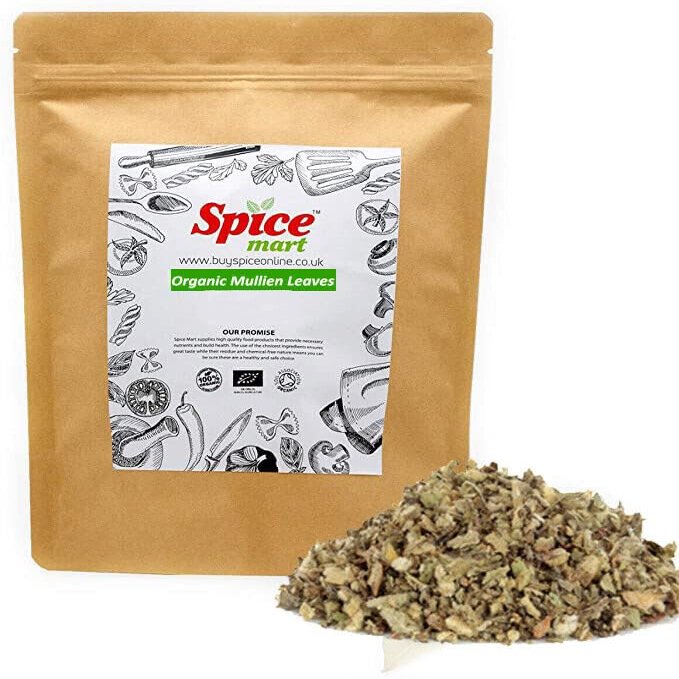 225g | Organic Whole Spices | Ground Spices | Herbs | Seeds | Chilli | Superfoods Soil Association Certified (Organic Mullein Leaves)