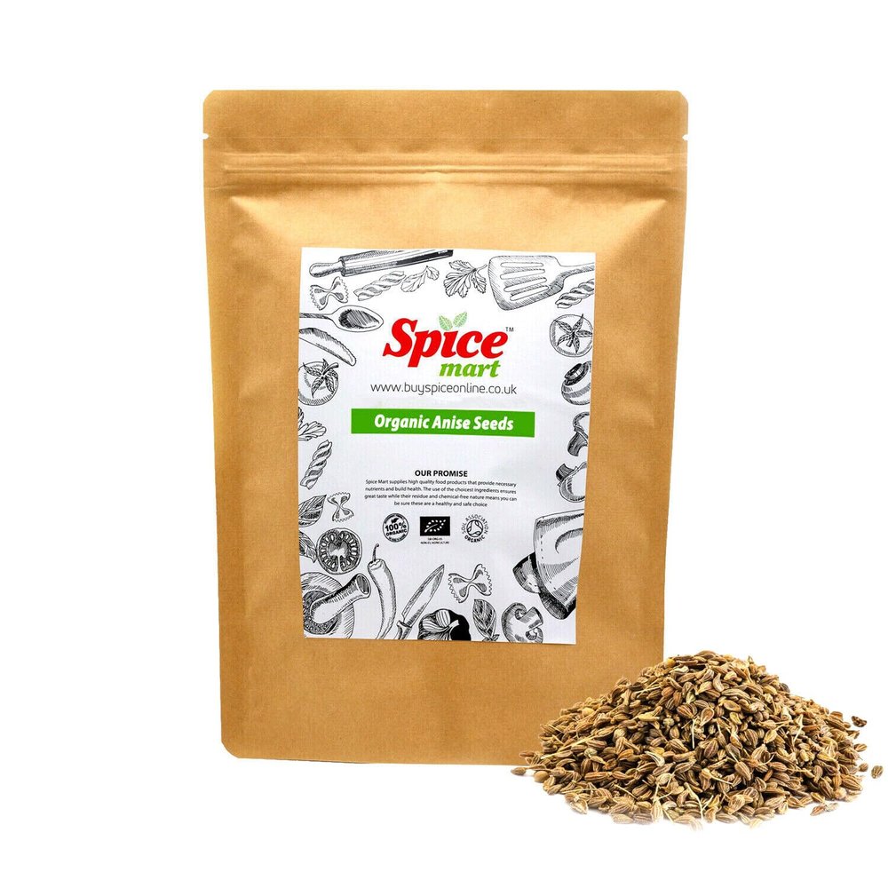 225g | Organic Whole Spices | Ground Spices | Herbs | Seeds | Chilli | Superfoods Soil Association Certified (Organic Anise Seeds)