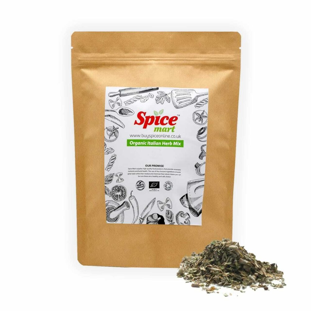 225g | Organic Whole Spices | Ground Spices | Herbs | Seeds | Chilli | Superfoods Soil Association Certified (Organic Italian Herb Mix)