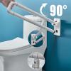 X&Z-XAOY Flip Up Toilet Grab Bar Foldable Skid Resistance Toilet Bathroom Bar Safety Handicap Bathroom Seat Support Hand Grips For Disability Aid And Elderly,White,27.6 view 2