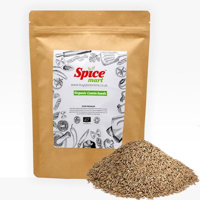 225g | Organic Whole Spices | Ground Spices | Herbs | Seeds | Chilli | Superfoods Soil Association Certified (Organic Whole Cumin Seeds)