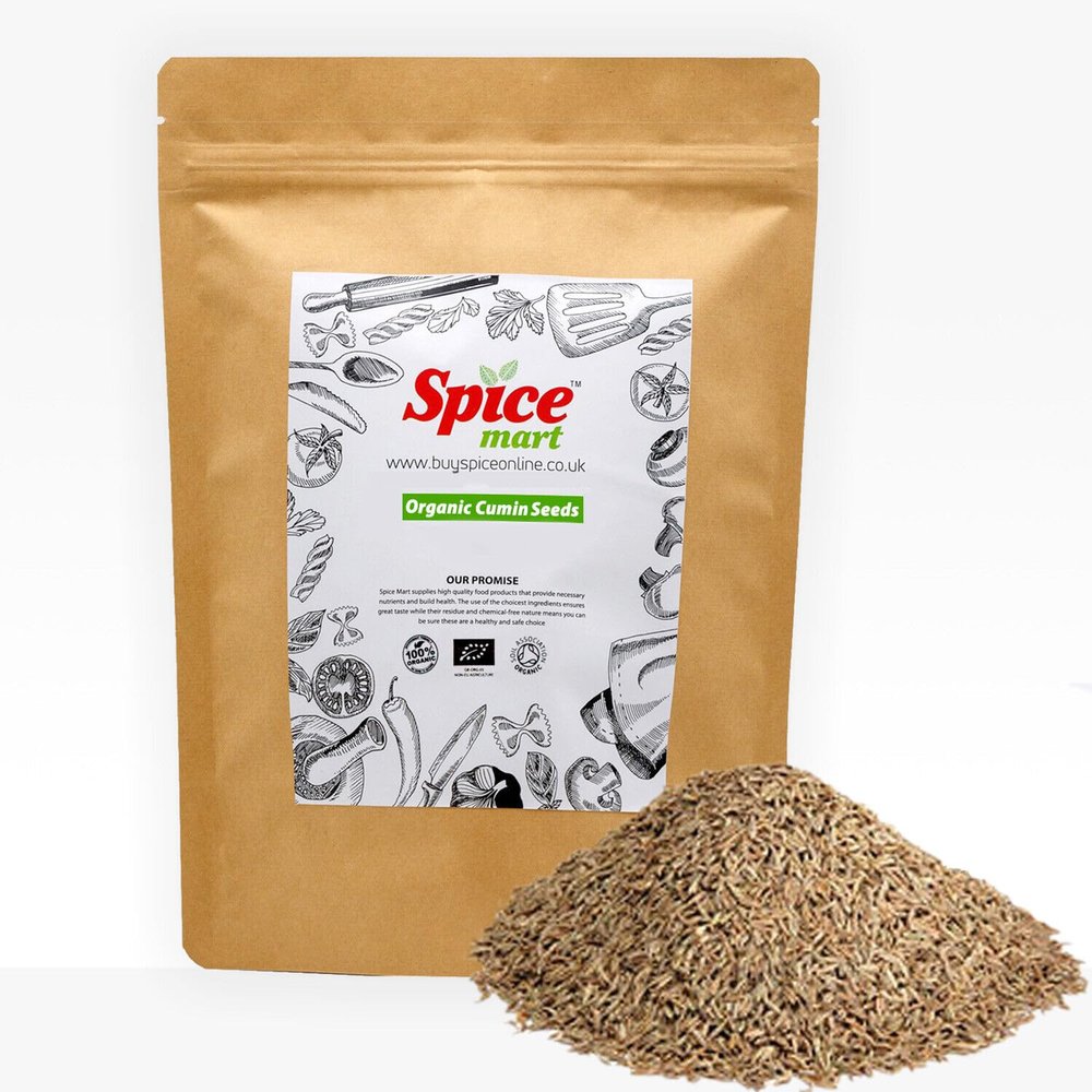 225g | Organic Whole Spices | Ground Spices | Herbs | Seeds | Chilli | Superfoods Soil Association Certified (Organic Whole Cumin Seeds)