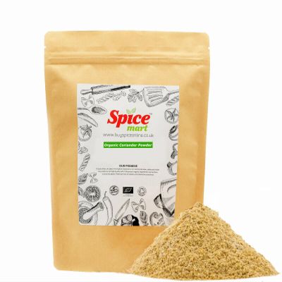 225g | Organic Whole Spices | Ground Spices | Herbs | Seeds | Chilli | Superfoods Soil Association Certified (Organic Coriander Powder)